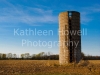 Silo in a field